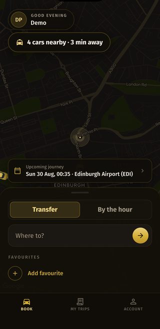 ARIYAH ELITE app, home screen